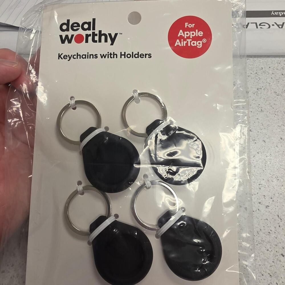 Deal worthy black airtag keychains